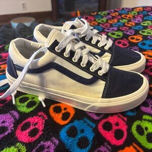 Vans Navy and Cream Women's Sneakers
